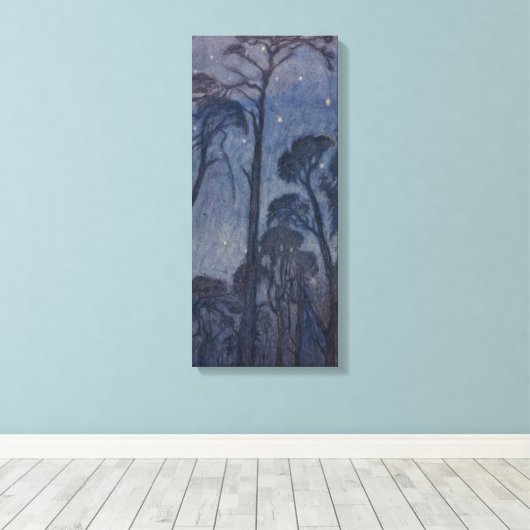 Trees at Twilight (by Edward Robert Hughes) キャンバスプリント (インサイチュ (ウッドフロア))