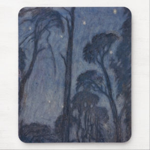 Trees at Twilight (by Edward Robert Hughes) マウスパッド
