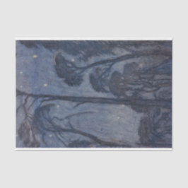 Trees at Twilight (by Edward Robert Hughes) 薄葉紙