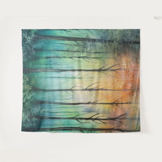 trees backdrop タペストリー (正面(横))