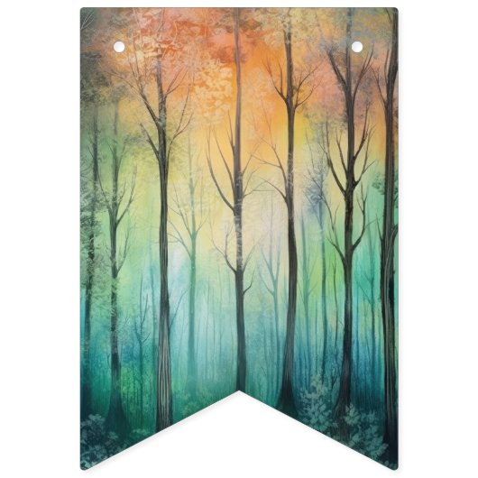 trees backdrop バンティングフラッグ (第2の旗)