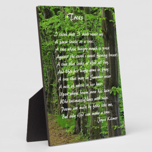 Trees by: Joyce Klimer フォトプラーク (側面)