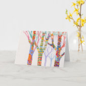 Trees by Sharon Bodmin-Pratt カード (黄色い花)