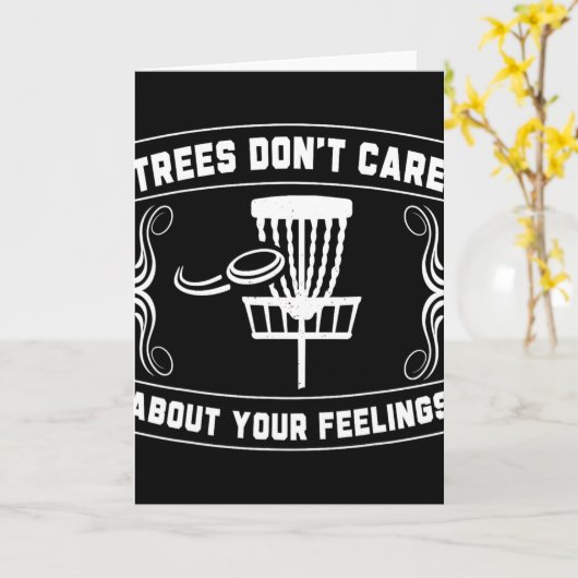 Trees Don't Care About Your Feelings Disc Golf Ske カード (黄色い花)