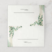 Trees Gold Mint Glam Emerald Green Quinceanera プレイスカード (外部開封)
