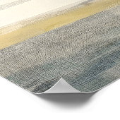 Trees in Open Field Minimal Abstract Landscape ポスター (角)