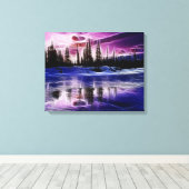 Trees in Snow Landscapeキャンバスプリント キャンバスプリント (インサイチュ (ウッドフロア))