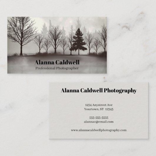 Trees in the Mist Photographer Artist 名刺 (正面/裏面)