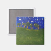 trees on hill painting magnet by jamie マグネット (正面/裏面)