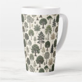 Trees Pattern カフェラテマグ (右アングル)