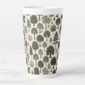 Trees Pattern カフェラテマグ (正面)
