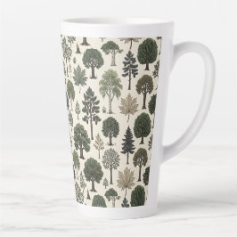 Trees Pattern カフェラテマグ