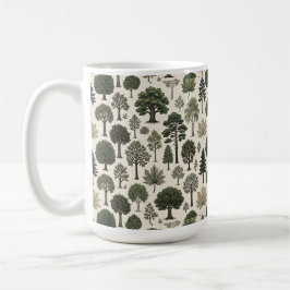 Trees Pattern コーヒーマグカップ
