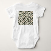 Trees Pattern ベビーボディスーツ (裏面)