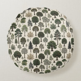 Trees Pattern ラウンドクッション