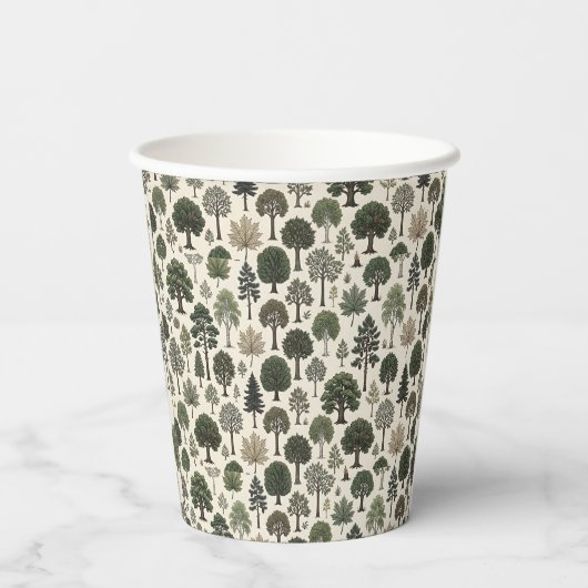Trees Pattern 紙コップ (裏面)