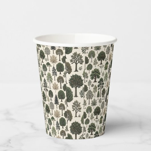 Trees Pattern 紙コップ (左)