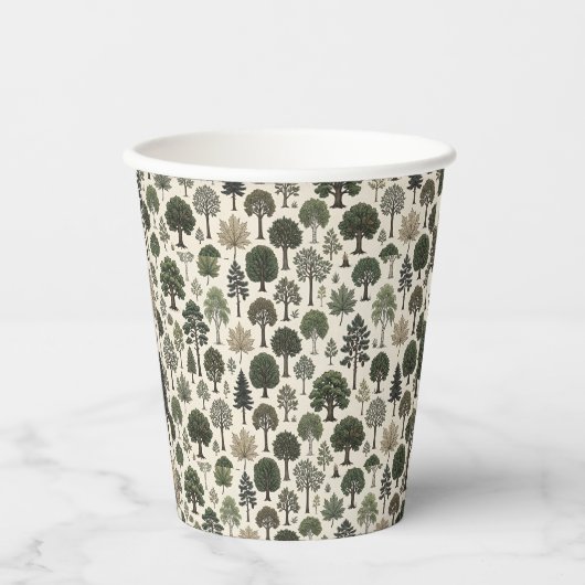 Trees Pattern 紙コップ (正面)