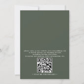 Trees Pine Rustic Forest Elegant QR Code Wedding 招待状 (裏面)