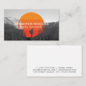 Trees Sun Logo | Outdoors | Camping 名刺 (正面/裏面)