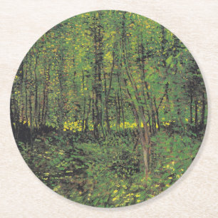 Trees & Undergrowth by Vanゴッホ ラウンドペーパーコースター