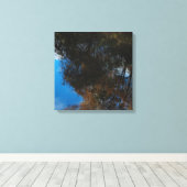 Trees Water Reflection II Stretched Canvas Print キャンバスプリント (インサイチュ (ウッドフロア))