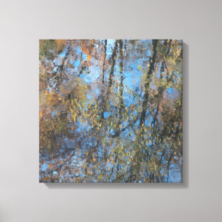 Trees Water Reflection Stretched Canvas Print キャンバスプリント