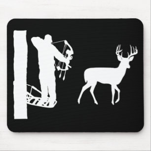 Treestandの射撃、発砲のシカのBowhunter マウスパッド