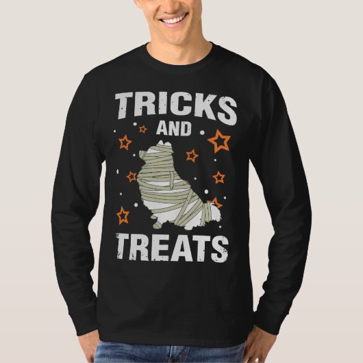 Treets Ampトリックポメラニア犬ハロウィーン衣装ママ Tシャツ (正面)