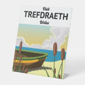 Trefdraeth海辺の旅行ポスター 台座サイン (正面)