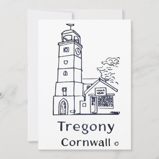 Tregony clocktower card サンキューカード (正面)