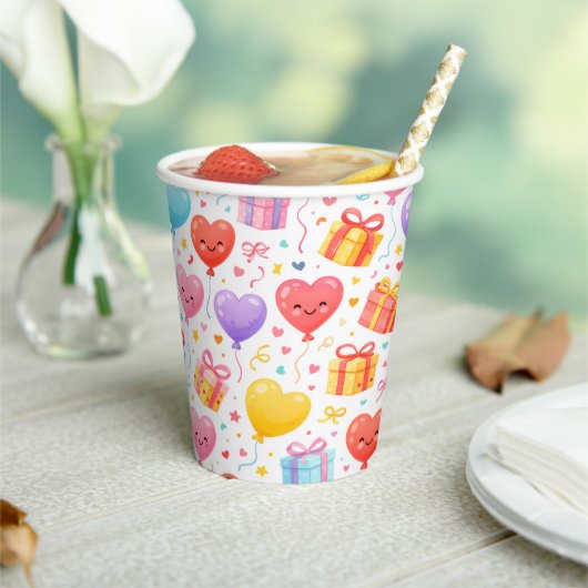 TreHeart Balloon Party Cup for Many Occasions 紙コップ (インサイチュ)