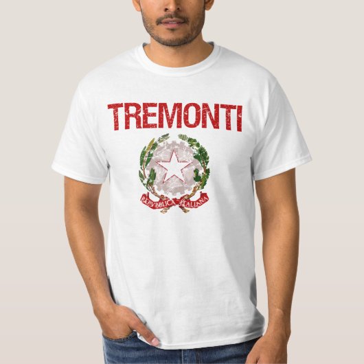 Tremontiのイタリア人の姓 Tシャツ (正面)