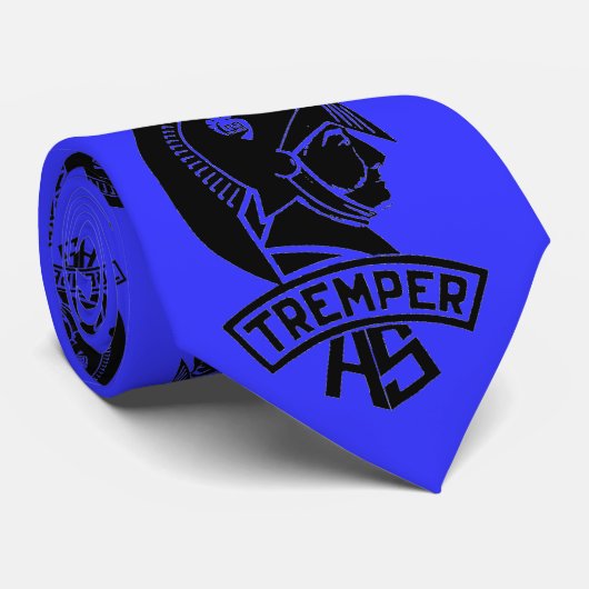 Tremperのトロイのタイ-青か黒 ネクタイ (ロール)