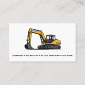 Trenching Services Excavation Excavator 名刺 (裏面)
