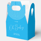 Trend Blue Baby Shower Script フェイバーボックス (見開き)