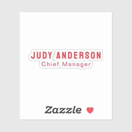 Trend Bright Red Professional Plain Modern Elegant シール (シート)