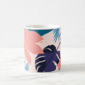 Trend bright seamless pattern with colorful tropic コーヒーマグカップ (中央)