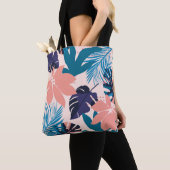 Trend bright seamless pattern with colorful tropic トートバッグ (クローズアップ)