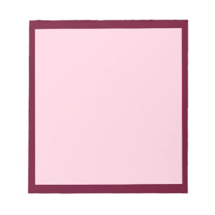 Trend Color - Dark Burgundy / Pink Notepad ノートパッド