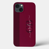 Trend Color - Dark Burgundy Script Case-Mate iPhoneケース (裏面)