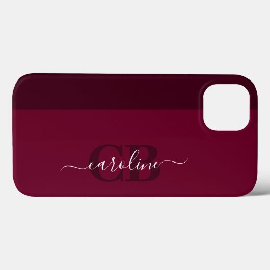 Trend Color - Dark Burgundy Script Case-Mate iPhoneケース (裏面 (横))