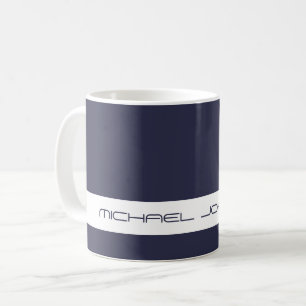 Trend Color Navy Blue – 未来的な名前Mag コーヒーマグカップ