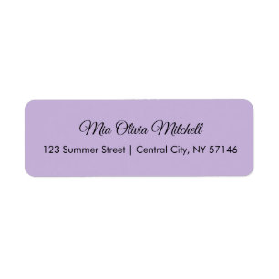 Trend Color Soft Violetスクリプト住所 シール