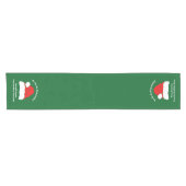 Trend Green Red Santa Hat Christmas ショートテーブルランナー (横)