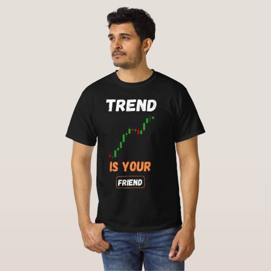 Trend Is Your Friend Trading Chart Art Tシャツ (正面フル)