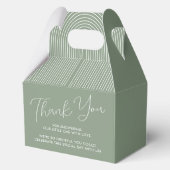 Trend Sage Green Baby Shower Script フェイバーボックス (裏面)