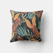Trend seamless tropical pattern with bright yellow クッション (裏面)