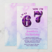 Trending 6 7 Meme  Six Seven Girl Birthday  招待状 (正面/裏面)