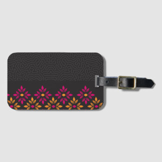 Trending Black & Colourful floral Luggage Tag ラゲッジタグ